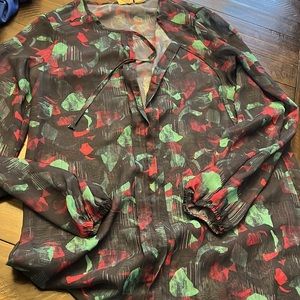 Sheer Mudd blouse size small